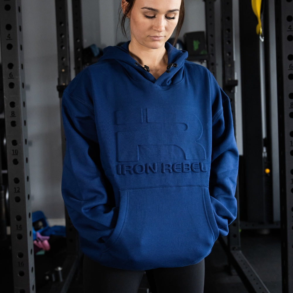 Embossed Hoodie (Blue)