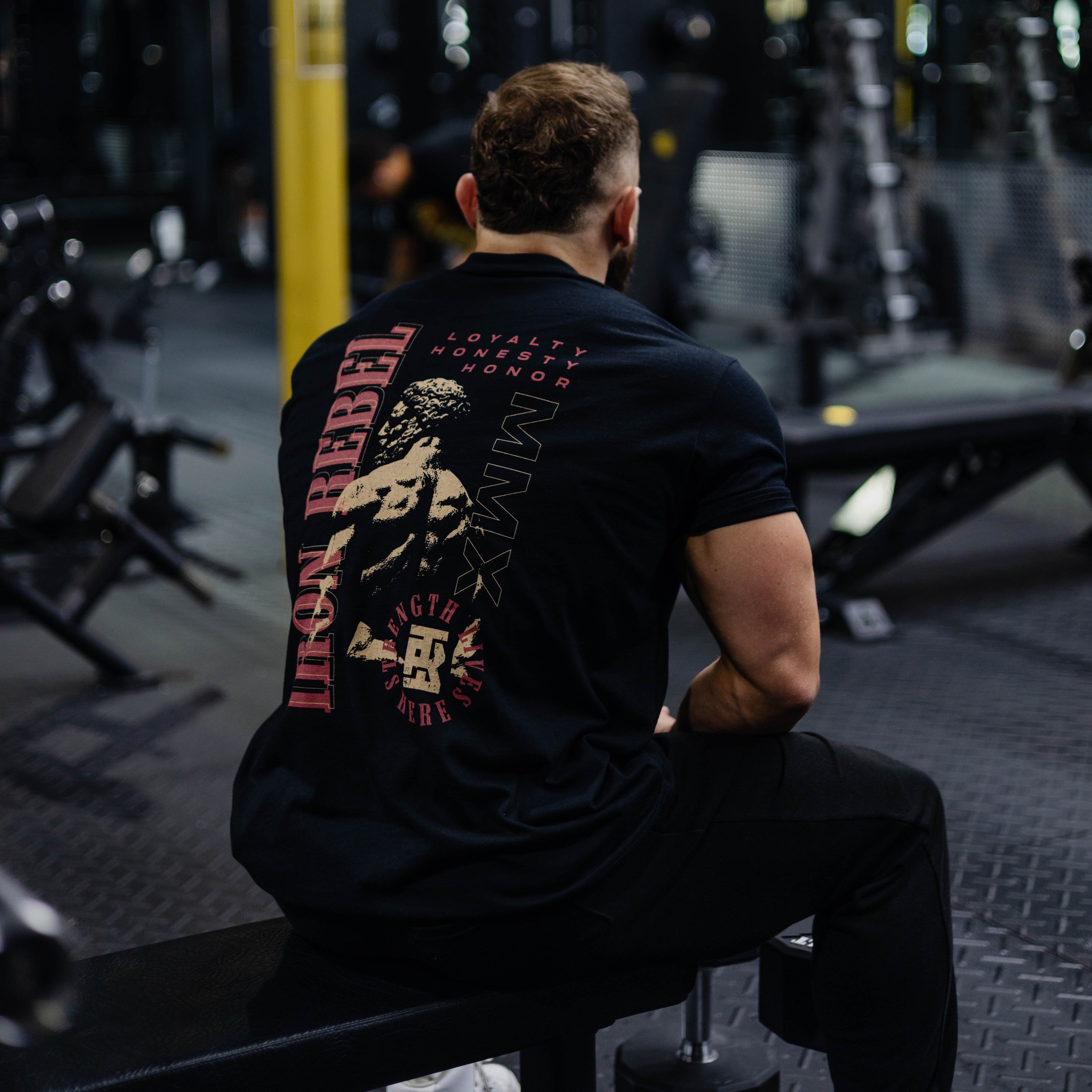 Honor Tee (Black) Premium Fitted Gym T-Shirt