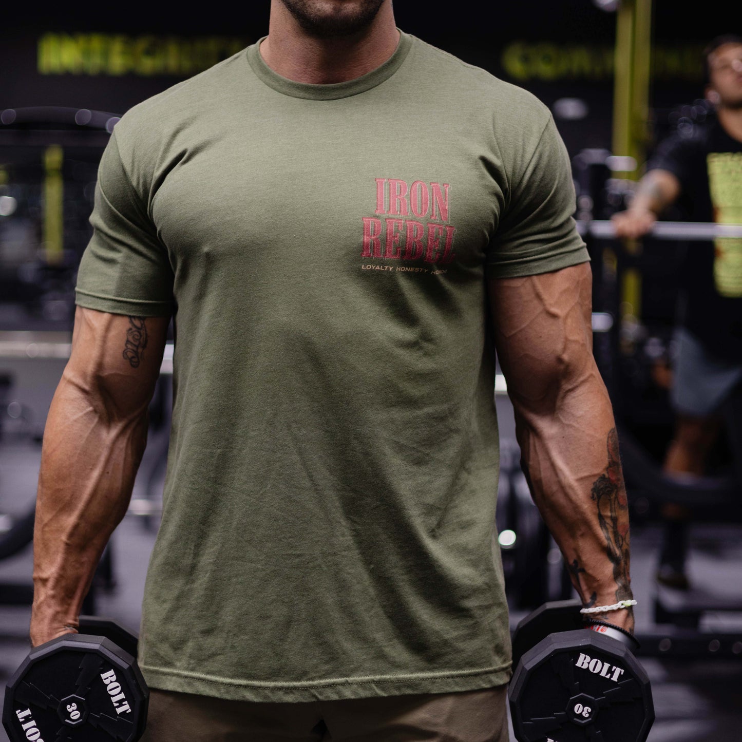 Honor Tee (Army) Premium Fitted Gym T-Shirt