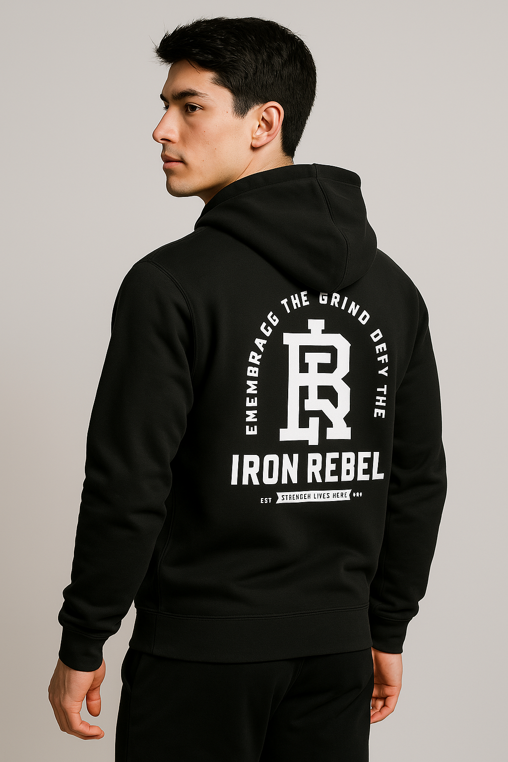 Monolith Hoodie (Black) | Athletic Fit Gym Casual Hoodie