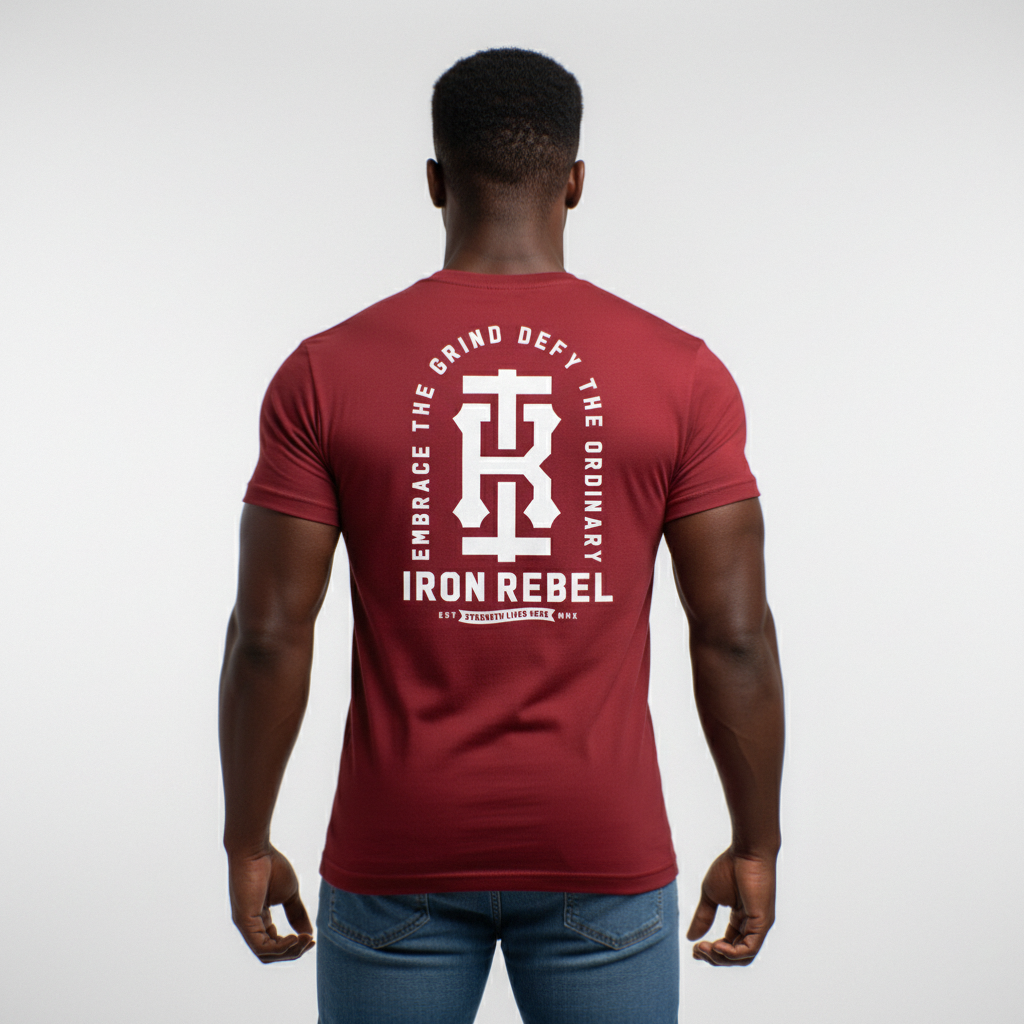 Monolith Tee (Cardinal) Premium Fitted Gym T-shirt
