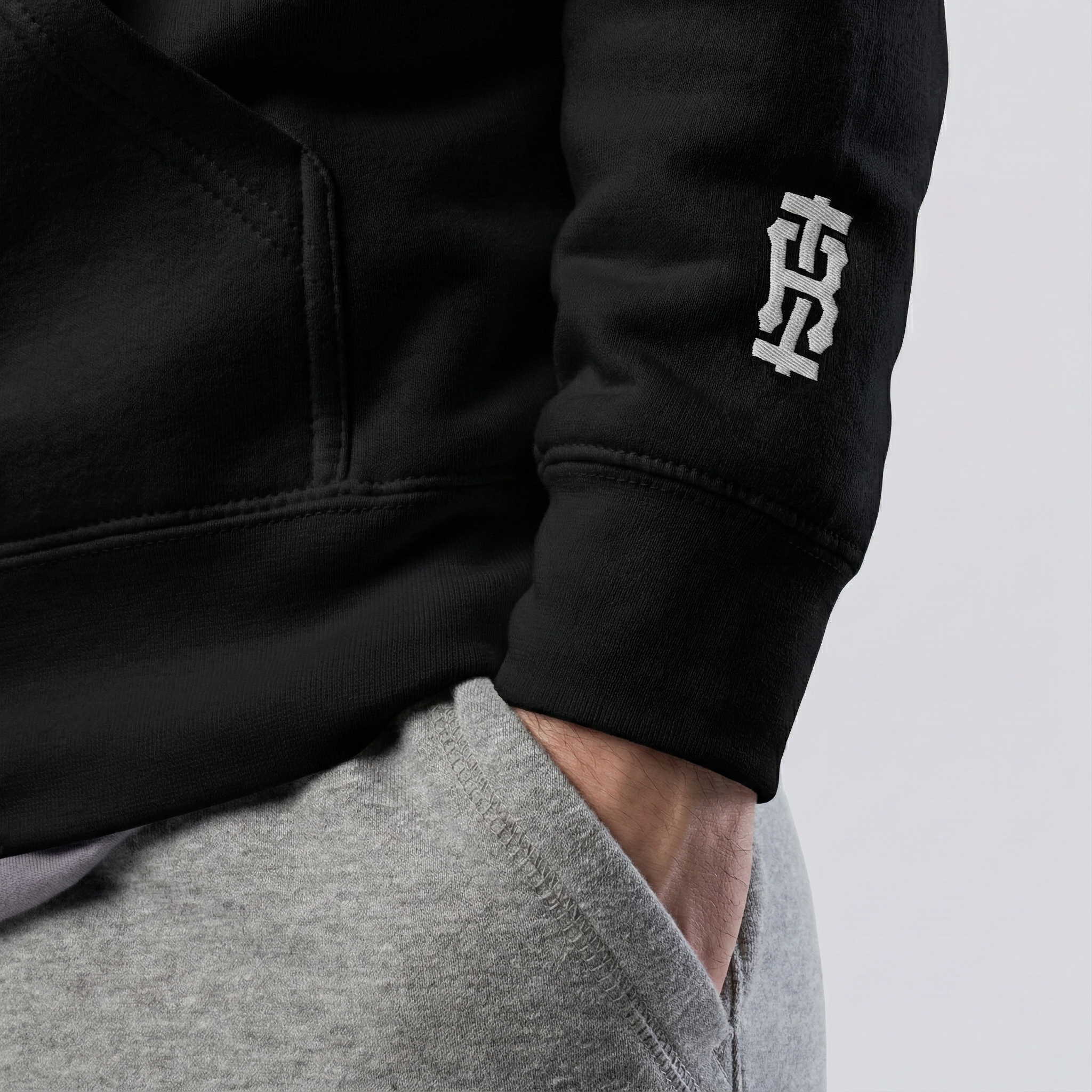 Monolith Hoodie (Black) | Athletic Fit Gym Casual Hoodie