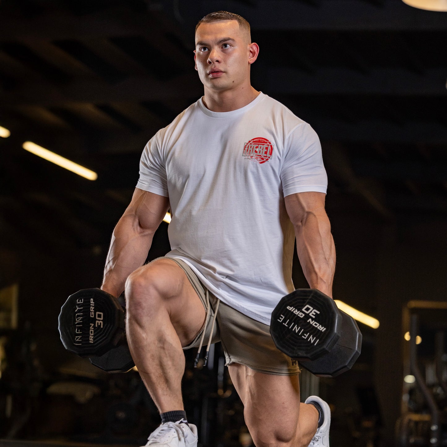 Kilo Tee (White) Premium Fitted Gym T-Shirt