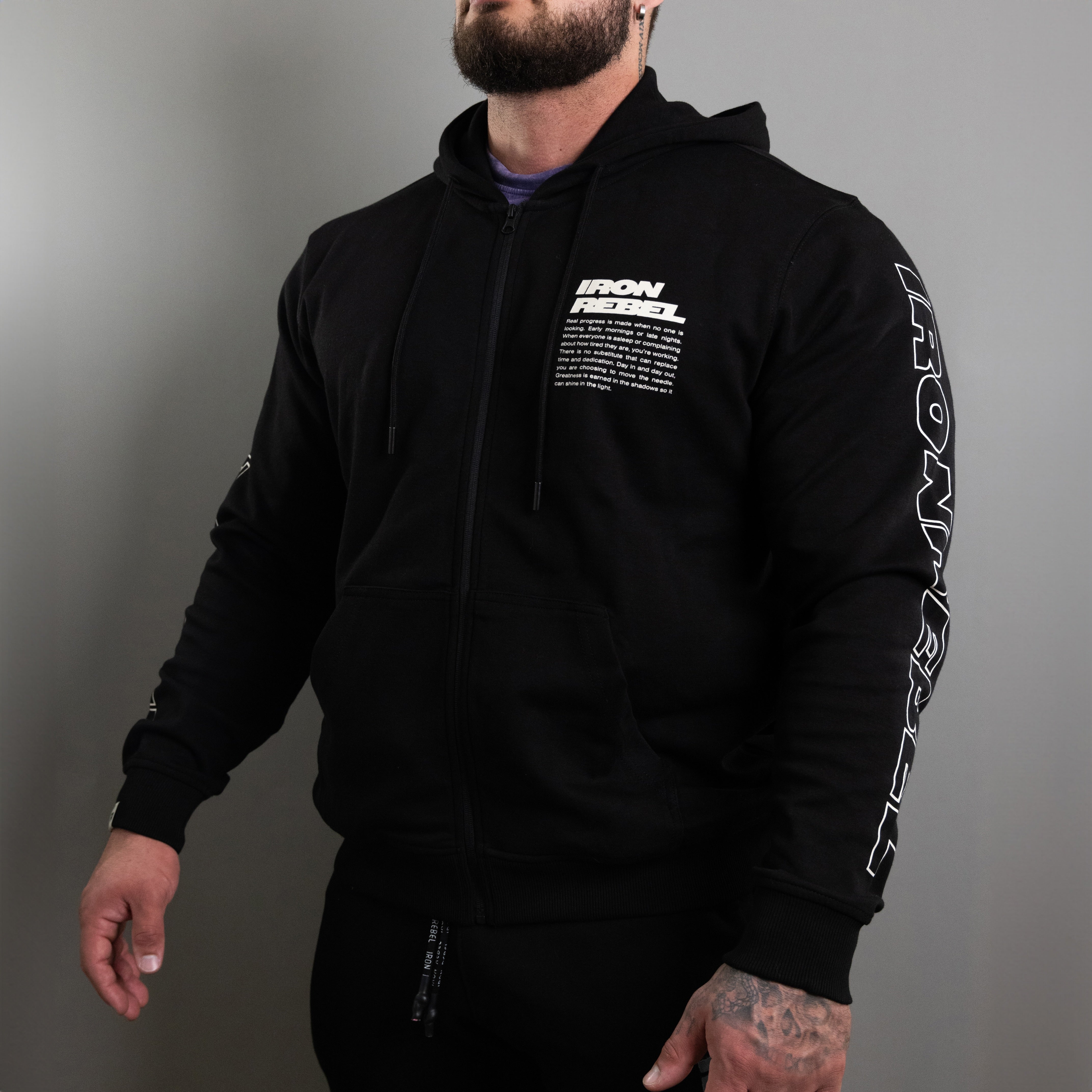 Progress Zip Hoodie (Black)