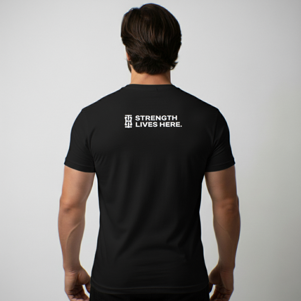 Barbell Club (Black) Premium Fitted Gym T-shirt