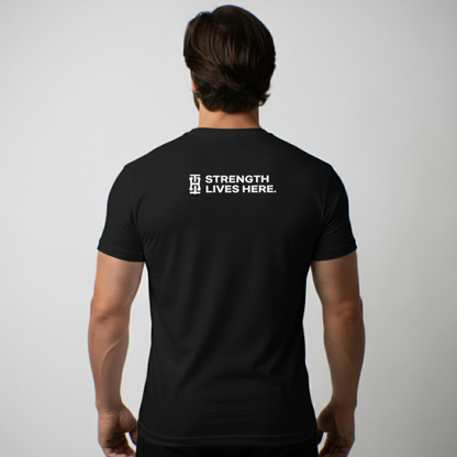 Barbell Club (Black) Premium Fitted Gym T-shirt