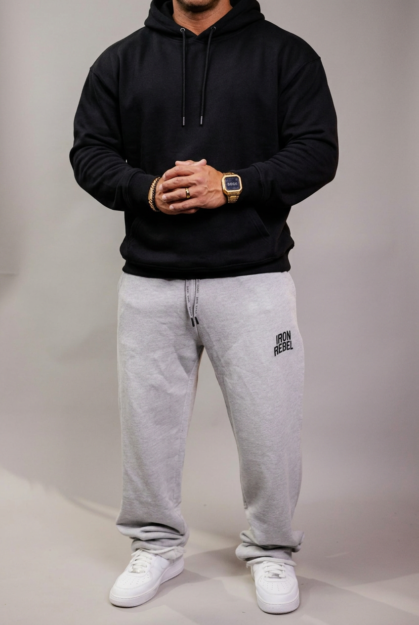 Barbell Heavyweight Sweatpants (Heather Grey)