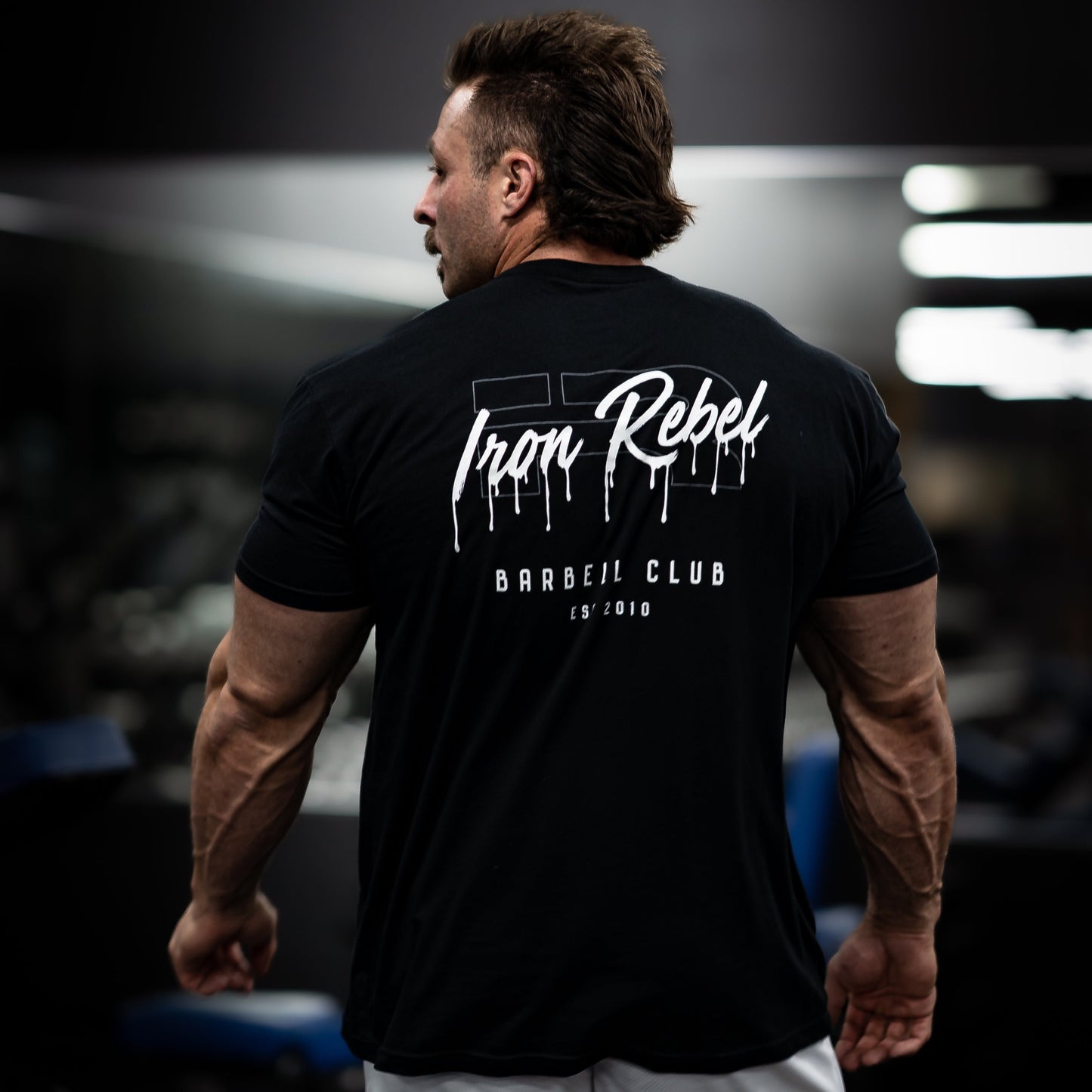 Power Drip Tee (Black) Premium Fitted Gym T-Shirt