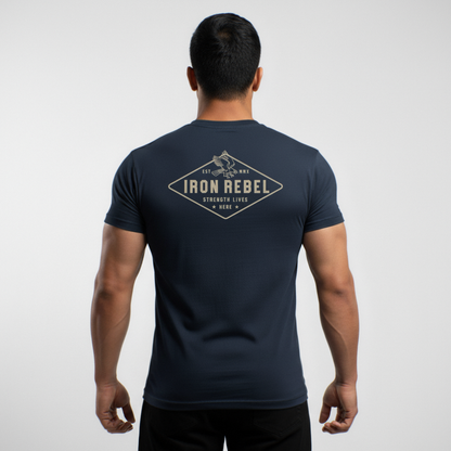Eagle Tee (Navy) Premium Fitted Gym T-Shirt