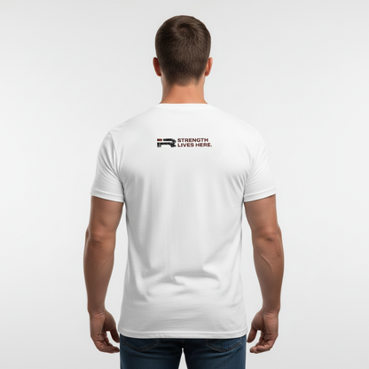 Forged Tee (White) Premium Fitted Gym T-Shirt