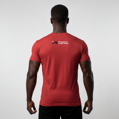 Forged Tee (Red) Premium Fitted Gym T-Shirt