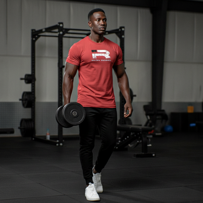 Forged Tee (Red) Premium Fitted Gym T-Shirt