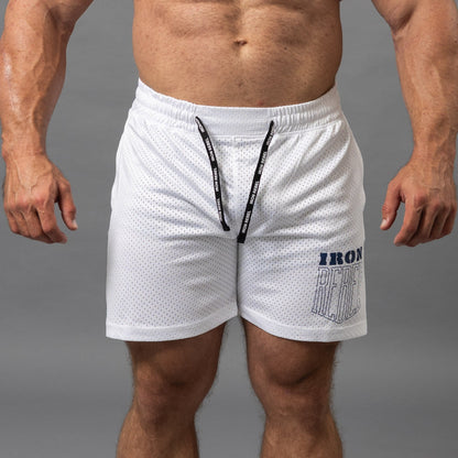 Crossbones Mesh Shorts (White)