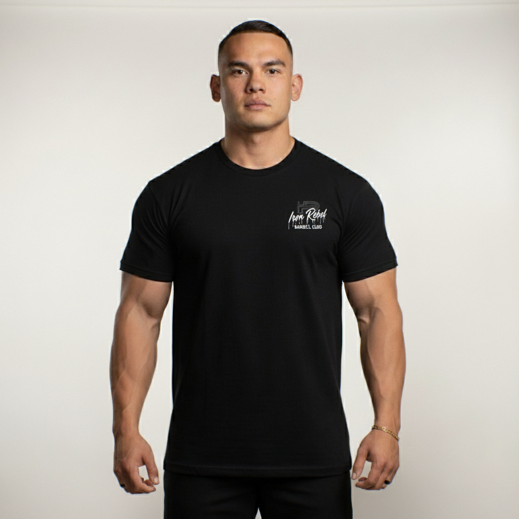 Power Drip Tee (Black) Premium Fitted Gym T-shirt