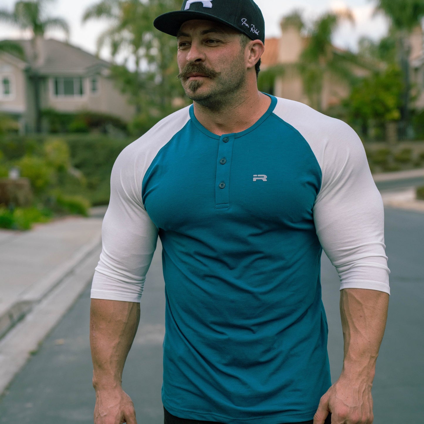 Elite Henley (Teal/Ivory)