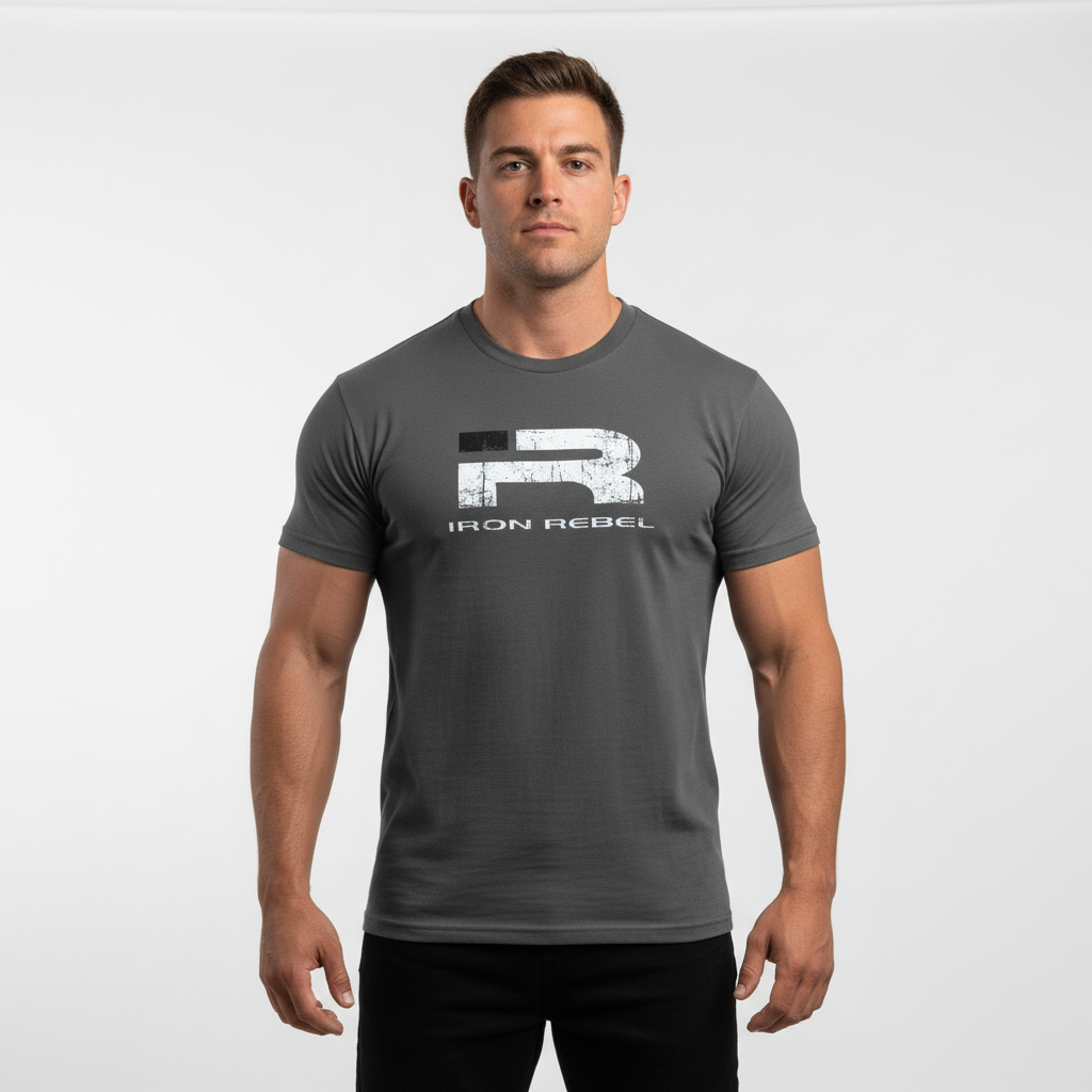 Forged Tee (Charcoal) Premium Fitted Gym T-Shirt