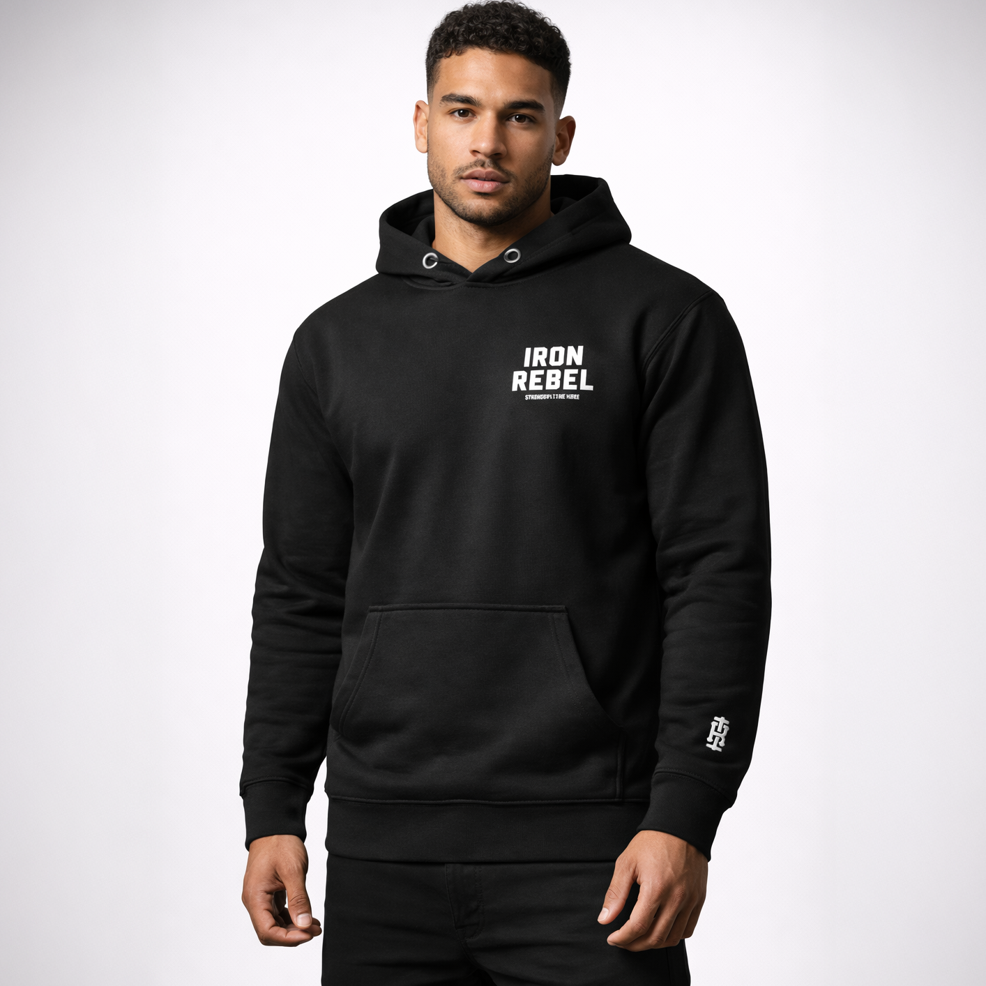 Monolith Hoodie (Black) | Athletic Fit Gym Casual Hoodie