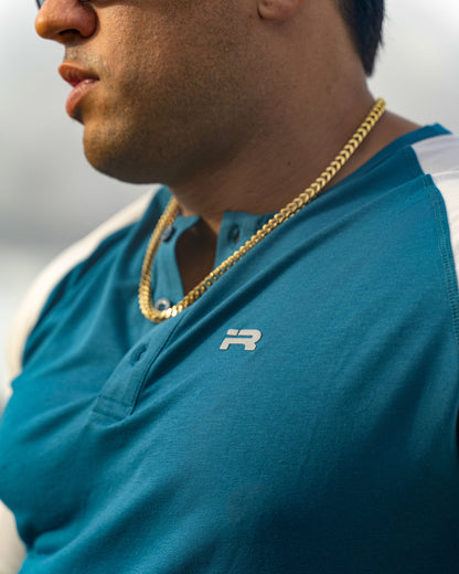 Elite Henley (Teal/Ivory)