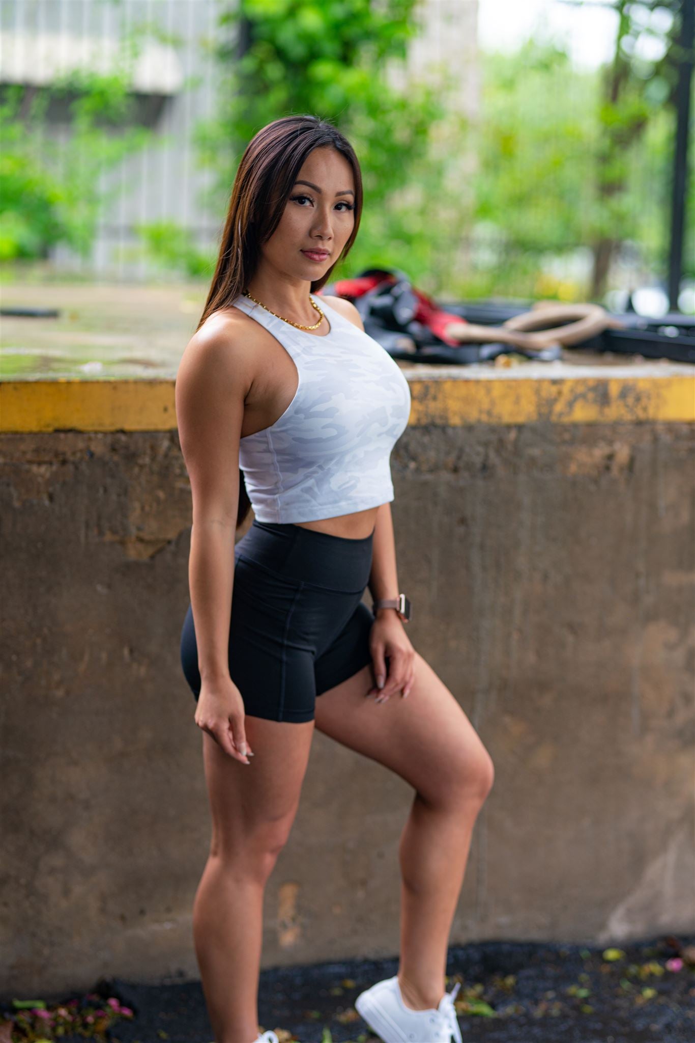 Limitless Crop Tank (Snow Camo)